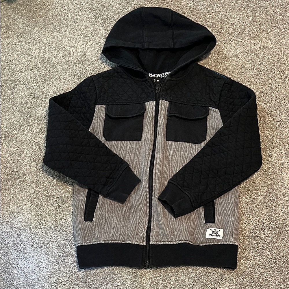 Shaun White Black and Gray Kids Quilted Jacket